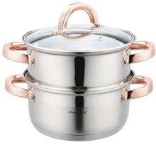 Klausberg Garų puodų rinkinys 3 dalių, 18 cm, Rožinis auksas (Rose Gold)