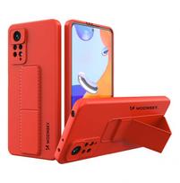 xiaomi redmi note 11 pro deklas - Wozinsky Kickstand Case silikoninis dėklas su stovu Xiaomi Redmi Note 11 Pro, raudonas (Red) - 1 nuotrauka