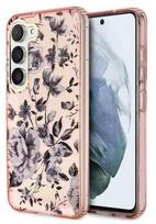 Guess Flower Collection dėklas, skirtas Samsung Galaxy S23 Plus (GUHCS23MHCFWSP), rožinis (Pink)