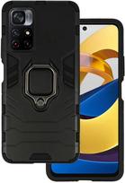 Topt Ring Armor Dėklas Xiaomi Redmi Note 11 5G/Note 11S 5G/Poco M4 Pro 5G - Juodas (Black)