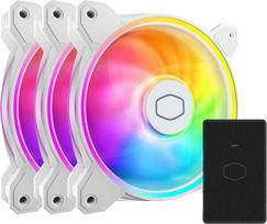 Cooler Master MasterFan MF120 Halo² Baltas (White) 3in1 Kompiuterio Korpusui Ventiliatorius 12 cm