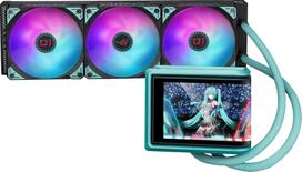 vandens ausintuvas - ASUS ROG RYUO IV 360 ARGB Hatsune Miku Edition Procesoriaus Aušintuvas Juodas, Turkis - 1 nuotrauka