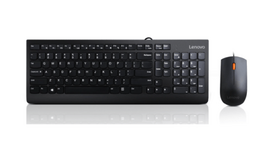 keyboard and mouse - Lenovo | USB Combo Keyboard & Mouse | 300 | Black | Keyboard and Mouse Combo | English | 1.8 m | Black | Wired Via USB | GX30M39606 - 1 nuotrauka