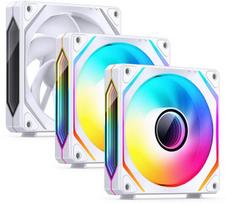 120mm fan - Jonsbo ZL-120WR PWM ARGB Ventiliatorius 120mm Baltas (White) 3 vnt. - 1 nuotrauka