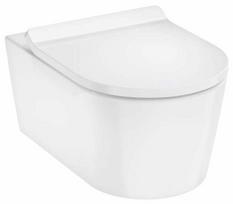 Unitazas, pakabinamas Hansgrohe EluPura S AquaHelix Flush, su dangčiu, 366 mm x 540 mm