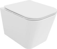 Unitazas, pakabinamas Mexen Rimless Duroplast Slim, su dangčiu, 345 mm x 510 mm