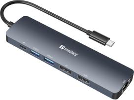 replikatorius - Sandberg 136-43 USB-C 8K Display Dock - 1 nuotrauka