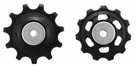Galiniai pavarų perjungiklio ritinėliai, rinkinys Shimano Cues RD-U4020 9, metalas, juoda, 2 vnt.