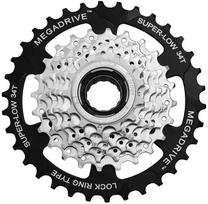 Žvaigždžių kasetė SunRace MFM4S FRWE162, plienas, sidabro/juoda
