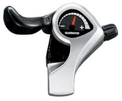 Pavarų perjungimo rankenėlė Shimano Tourney SL-TX50, metalas, sidabro