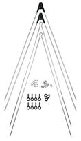 Tvirtinimas SKS Mounting For Mudguards 90304B MUDG306, metalas, sidabro, 4 vnt.