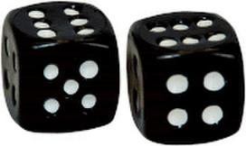 Ventilio dangtelis Weldtite "Dice" Valve Caps BF05044, plastikas, balta/juoda, 2 vnt.