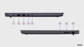 amd 660m - Lenovo IdeaPad Slim 3 16ARP10, AMD Ryzen 5 7535HS, 16 GB, 512 GB, 16", Luna Grey (Pilkas) - 3 nuotrauka