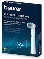 Dantų šepetėlio galvutė Beurer TB 30/50 Clean, balta (White), 4 vnt.