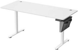 rasomasis stalas elektrinis - Songmics Reguliuojamo aukščio elektrinis stalas 70x160 cm, Baltas (White) - 1 nuotrauka