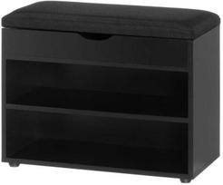 4Living Suoliukas Elis su daiktadėže, juodas (Black)