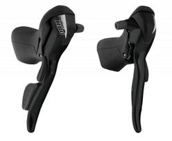 Pavarų perjungimo rankenėlė SunRace STR81 2x8-speed (pair) SHIF56, plastikas, juoda, 2 vnt.