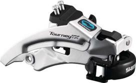 Priekinis pavarų perjungiklis Shimano Tourney FD-TX800 EFDTX800TSX6, metalas, sidabro/juoda