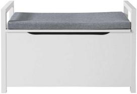 prieskambario baldai - SoBuy Prieškambario suoliukas FSR76-W, baltas/pilkas (White/Grey) - 1 nuotrauka