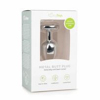 rimbas - EasyToys Metal No.2 - analinis kištukas su širdies akmeniu (sidabrinis - Silver) - 4 nuotrauka