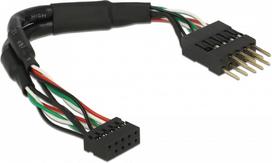 Delock USB 2.0 10-pin 0.12m Juodas (Black)