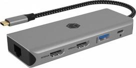 usb c hdmi 3 - ICY BOX IB-DK4012-CPD 9-in-1 USB-C prijungimo stotis Juoda (Black) - 1 nuotrauka