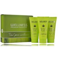 Wellness Premium Products Organic Hemp Seed Oil Intensive rinkinys plaukams (kaukė + šampūnas + kondicionierius) - 1 vnt.