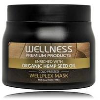 Wellness Premium Products Organic Hemp Seed Oil Wellplex atkuriamoji plaukų kaukė - 500 ml.