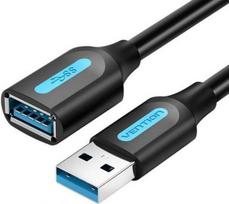 usb 3.0 to usb 3.0 cable - Vention CBHBD USB 3.0 A MF Prailginimo kabelis 0.5m Juodas (Black) - 1 nuotrauka