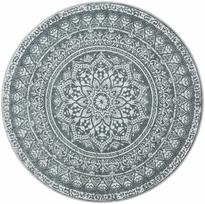 apvalus kilimai 160 160 - Kilimas SONGMICS Apvalus Boho 160 cm, antracito pilkas (Anthracite Grey) - 1 nuotrauka