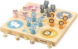 Viga PolarB Stalo žaidimas Ludo, 16 figūrų, medinis