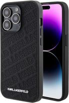 iphone 15 pro telefonai - Karl Lagerfeld Quilted K Pattern Dėklas Apple iPhone 15 Pro - Juodas (Black) - 1 nuotrauka