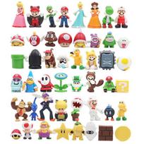 Figūrėlių rinkinys Super Mario Family, 48 vnt., įvairių spalvų