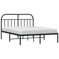 lova 150x200 - vidaXL Metalinis lovos rėmas su galvūgaliu, Juodas (Black), 150x200 cm - 7 nuotrauka