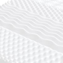 istraukiama sofa lova - vidaXL Ištraukiama lova su stalčiais, kreminė (Cream), 90x200 cm, audinys - 6 nuotrauka