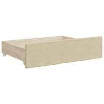 istraukiama sofa lova - vidaXL Ištraukiama lova su stalčiais, kreminė (Cream), 90x200 cm, audinys - 9 nuotrauka