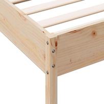 lova 150x200 - vidaXL Lova su knygų spinta be čiužinio, 150x200 cm, natūrali (Natural) - 4 nuotrauka