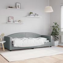 sviesi sofa - vidaXL Sofa, šviesiai pilkos spalvos, 80x200cm, audinys - 1 nuotrauka