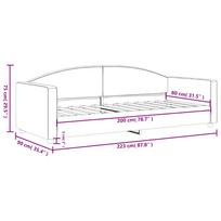 sviesi sofa - vidaXL Sofa, šviesiai pilkos spalvos, 80x200cm, audinys - 2 nuotrauka