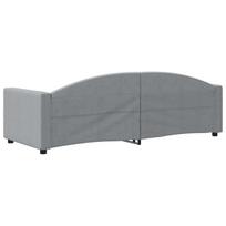 sviesi sofa - vidaXL Sofa, šviesiai pilkos spalvos, 80x200cm, audinys - 5 nuotrauka