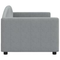 sviesi sofa - vidaXL Sofa, šviesiai pilkos spalvos, 80x200cm, audinys - 6 nuotrauka