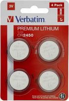 cr2450 baterija - 1x4 Verbatim CR 2450 Lithium Batterie 49535 - 1 nuotrauka