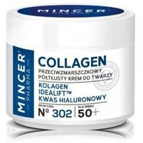 MINCER PHARMA Collagen 50+ No.302 pusiau riebus veido kremas nuo raukšlių brandžiai odai - 50 ml.