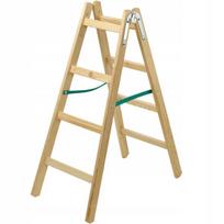 KADAX medinės dažymo kopėčios, dvipusės, ištraukiamos, 2x4 pakopos, 150 kg