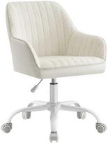 Songmics Minkšta biuro kėdė, Šviesiai pilka (Light Grey)