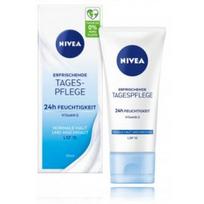 Nivea Refreshing Day Cream 24H Moisture SPF15 gaivinantis dieninis kremas normaliai / mišriai veido odai - 50 ml.