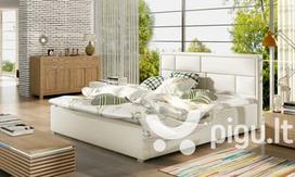 Lova NORE Latina MD, 200x200 cm, kreminė