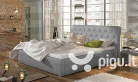 Lova NORE Milano MD, 180x200 cm, pilka