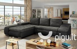 Minkštas kampas NORE Ontario, juodas/pilkas