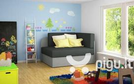 Sofa NORE Rosa, tamsiai pilka
